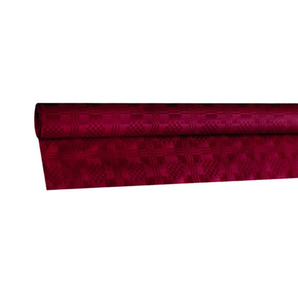 1 Tischtuchrolle Damastprägung 8 m x 120 cm bordeaux